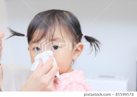 Children biting nose Children biting nose 85599578