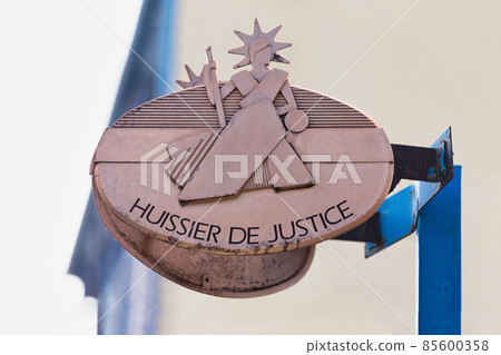 Brass huissier de justice sign 85600358