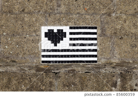 Stylistic Breton flag made in mosaic Stylistic Breton flag made in mosaic 85600359