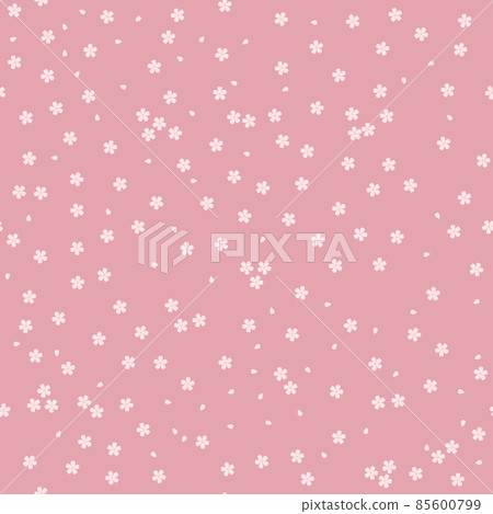 Japanese pattern-Seamless pattern of cherry blossom florets. Textile, wallpaper and wrapping paper design. 85600799