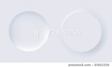 Neumorphic UI design element set. Vector simple trendy interface for application or web 85601056