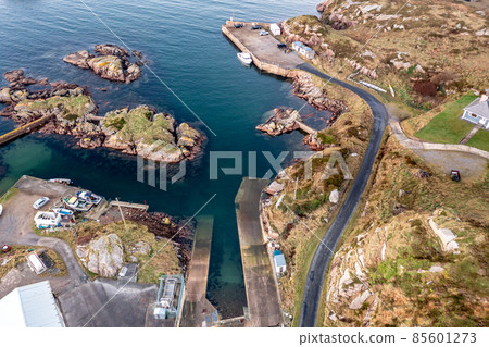 Aerial view of Kincasslagh in County Donegal - Ireland Aerial view of Kincasslagh in County Donegal - Ireland 85601273