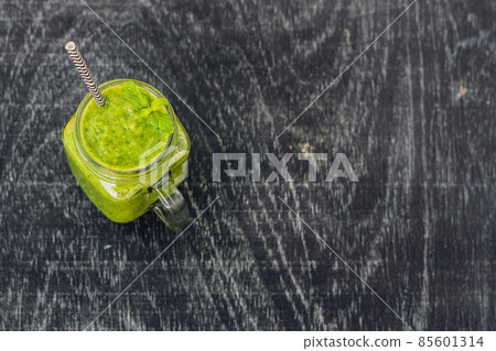 Green smoothies made of spinach. Healthy eating and sports concept 85601314