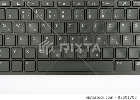 Computer Keyboard And Symbol.Information Medium For Communication.Laptop Keyboard For Typing New Ideas And Planning Development.Technological Equipment Accessing Internet 85601708