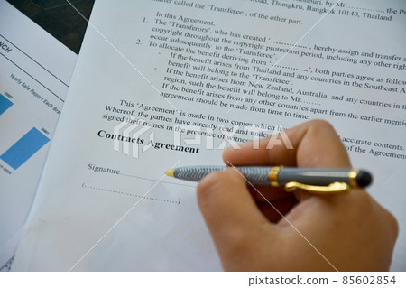 business contract agreement document form for sign with hand and pen business contract agreement document form for sign with hand and pen 85602854