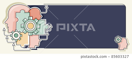 Multiple Heads With Cogs Showing Technology Ideas. Gears In Brain Symbols Design Displaying Mechanical And Technical Idea. Multiple Heads With Cogs Showing Technology Ideas. Gears In Brain Symbols Design Displaying Mechanical And Technical Idea. 85603327