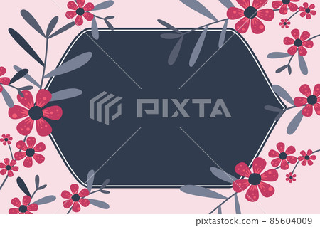 Blank Frame Decorated With Colorful Flowers And Foliage Arranged Harmoniously. Empty Poster Border Surrounded By Multicolored Bouquet Organized Pleasantly. Blank Frame Decorated With Colorful Flowers And Foliage Arranged Harmoniously. Empty Poster Border Surrounded By Multicolored Bouquet Organized Pleasantly. 85604009