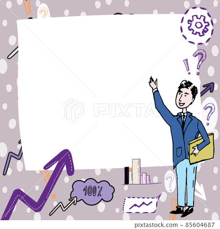 Gentleman Drawing Standing Pointing Finger In Blank Whiteboard. Man Design Stands Points Hand Empty Board Showing New Idea And Meaning. Gentleman Drawing Standing Pointing Finger In Blank Whiteboard. Man Design Stands Points Hand Empty Board Showing New Idea And Meaning. 85604687