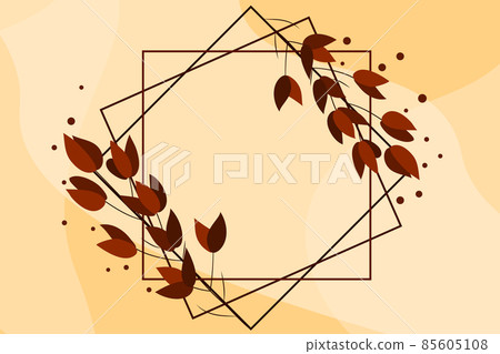 Blank Frame Decorated With Abstract Modernized Forms Flowers And Foliage. Empty Modern Border Surrounded By Multicolored Line Symbols Organized Pleasantly. Blank Frame Decorated With Abstract Modernized Forms Flowers And Foliage. Empty Modern Border Surrounded By Multicolored Line Symbols Organized Pleasantly. 85605108
