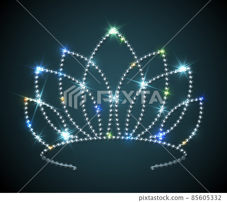 Shiny diamond tiara with sparkles Shiny diamond tiara with sparkles 85605332