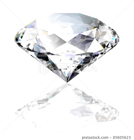 Diamond isolated on white - realistic vector... - Stock Illustration ...