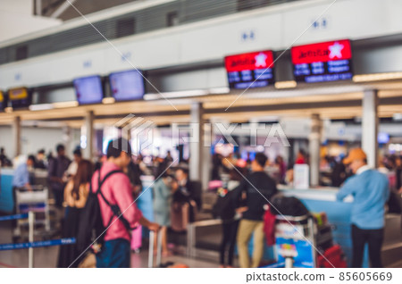 Picture blurred for background abstract and can be illustration to article of people in airport Picture blurred for background abstract and can be illustration to article of people in airport 85605669