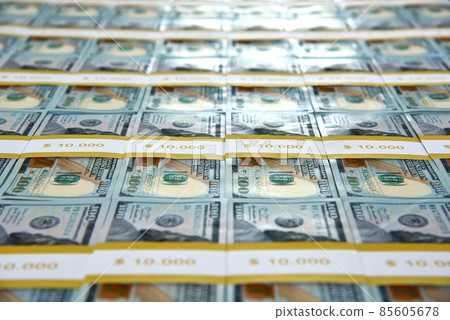 Bundles of american dollars background. 85605678