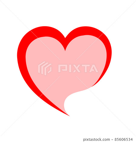 red heart love romatic passion icon. Isolated and flat illustration, stock vector graphic 85606534
