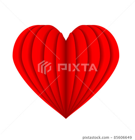 Red heart symbol love from paper, stock vector illustration Red heart symbol love from paper, stock vector illustration 85606649