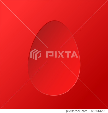 Happy Easter red greeting crd with colored egg, stock vector illustration Happy Easter red greeting crd with colored egg, stock vector illustration 85606655