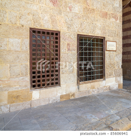 Tomb of Prince Aq Sunqur, attached to the Mosque of Aqsunqur aka Blue Mosque, Bab El Wazir district, Old Cairo, Egypt 85606941