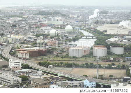 Industrial scenery in Niigata city [Niigata city, Niigata prefecture] 85607232