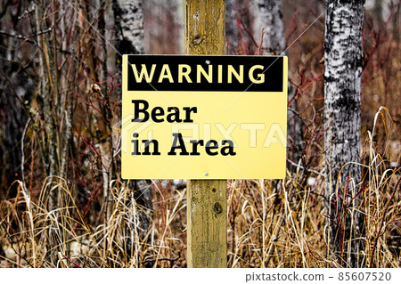 Warning Bear in Area sign Warning Bear in Area sign 85607520