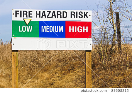 Fire hazard risk indicator sign 85608215