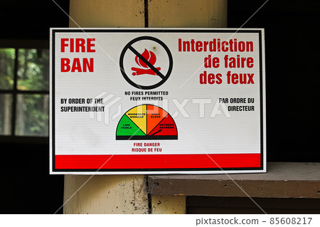 A Fire Ban Order by Superintendent sign 85608217