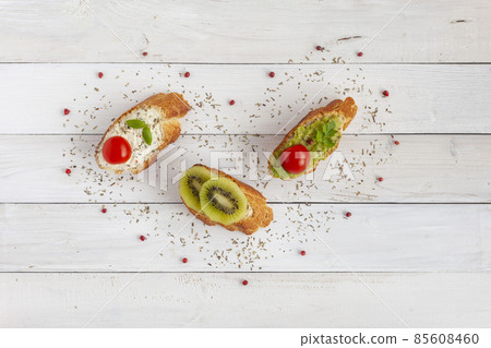 Three mini sandwiches for Valentine Day 14 february 85608460