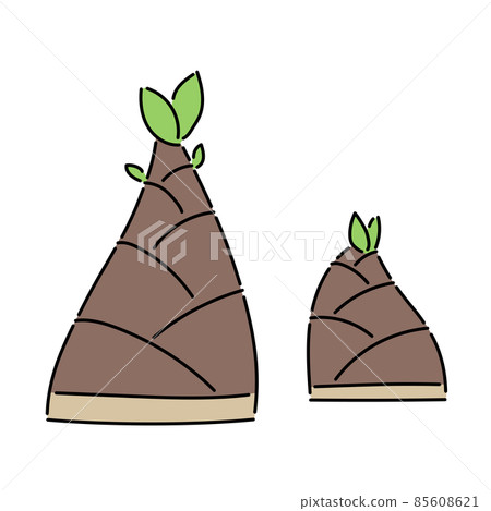 Illustration of pop and cute bamboo shoots Illustration of pop and cute bamboo shoots 85608621
