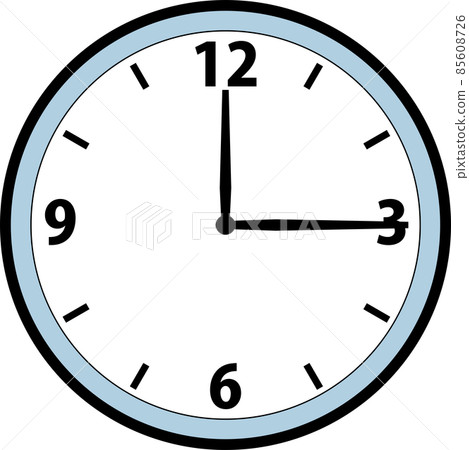 Simple and cute illustration of analog wall clock Simple and cute illustration of analog wall clock 85608726