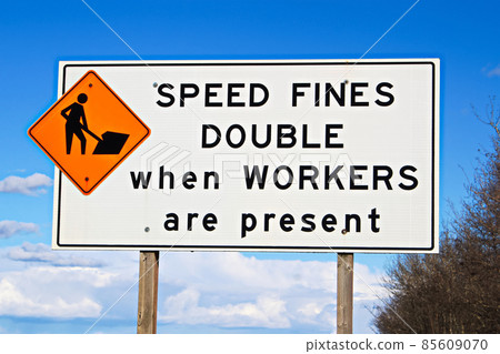 Speed fines double sign along highway Speed fines double sign along highway 85609070