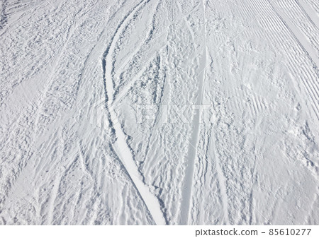 滑雪支線斜坡雪紋雪面 滑雪支線斜坡雪紋雪面 85610277