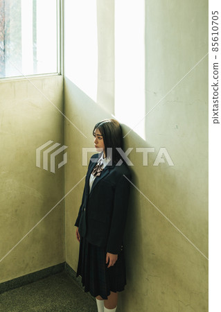 High school girl portrait 85610705