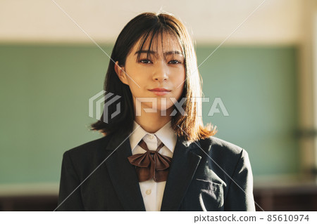 High school girl portrait 85610974