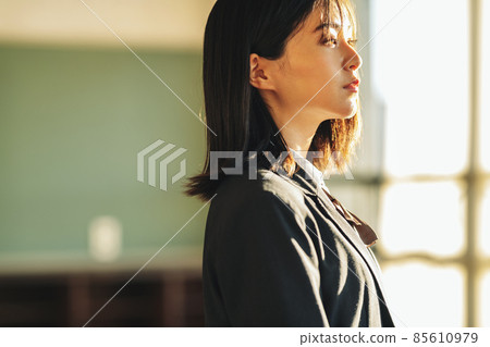 High school girl portrait 85610979