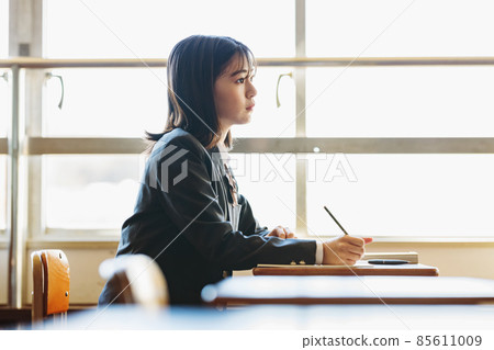 School girls taking classes 85611009