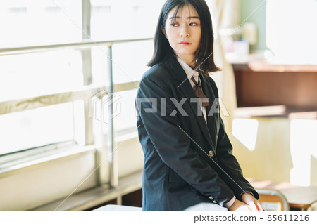 High school girl portrait 85611216