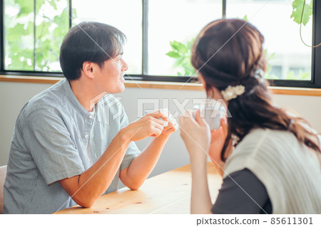 Men and women drinking coffee (male) 85611301
