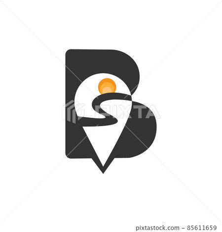 Creative letter B travel logo Creative letter B travel logo 85611659