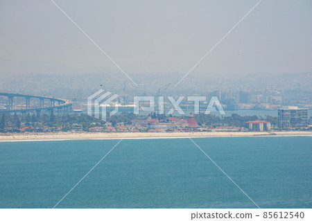 Sunny view of the downtown cityscape from Cabrillo National Monument 85612540