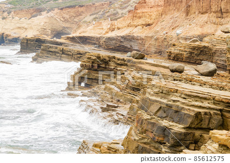 Overcast view of the nature landscape of Cabrillo National Monument 85612575