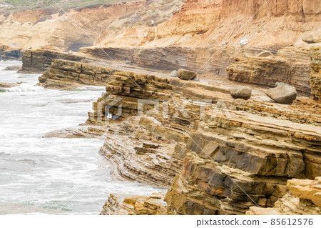 Overcast view of the nature landscape of Cabrillo National Monument 85612576