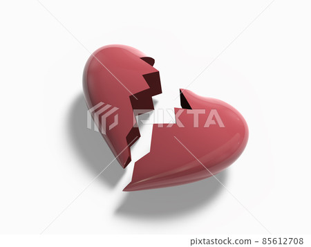 Broken heart expressed with a broken heart 85612708
