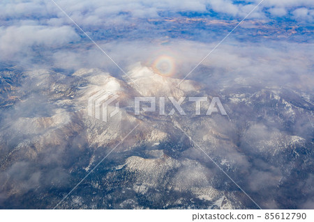 Aerial view of some snowy mountain 85612790