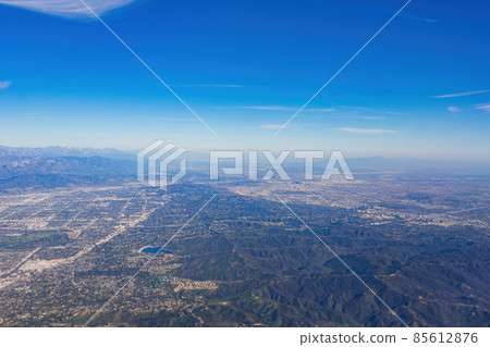 Aerial view of the Los Angeles county area 85612876