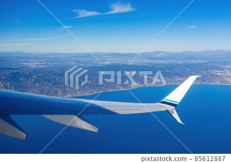 Aerial view of the Santa Monica Mountains, Los Angeles county area Aerial view of the Santa Monica Mountains, Los Angeles county area 85612887
