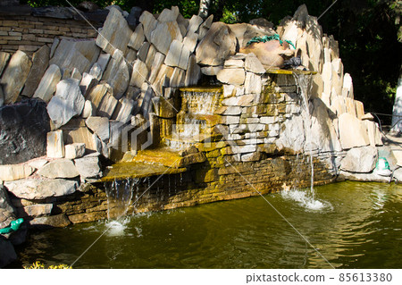 Beautiful decorative garden stone waterfall pond Beautiful decorative garden stone waterfall pond 85613380