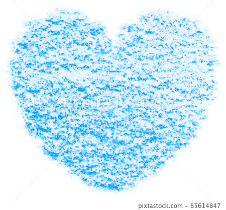 Illustration of a heart drawn with crayons With a blue pass Other colors are available Illustration of a heart drawn with crayons With a blue pass Other colors are available 85614847