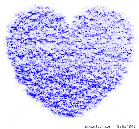 Illustration of a heart drawn with a crayon With a blue-purple pass Other colors are available Illustration of a heart drawn with a crayon With a blue-purple pass Other colors are available 85614848