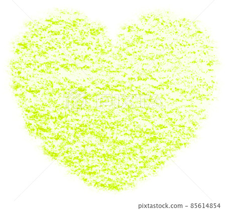 Illustration of a heart drawn with crayons Yellow-green with pass Other colors available Illustration of a heart drawn with crayons Yellow-green with pass Other colors available 85614854