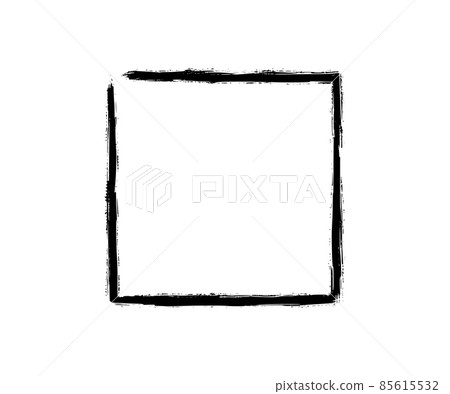 Ink square frame. Grunge empty black box. Rectangle border. Rubber stamp imprint. Vector illustration isolated on white background Ink square frame. Grunge empty black box. Rectangle border. Rubber stamp imprint. Vector illustration isolated on white background 85615532