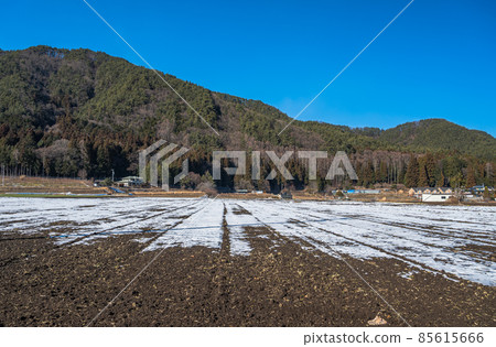 Field with snow Asahi Village Field with snow Asahi Village 85615666